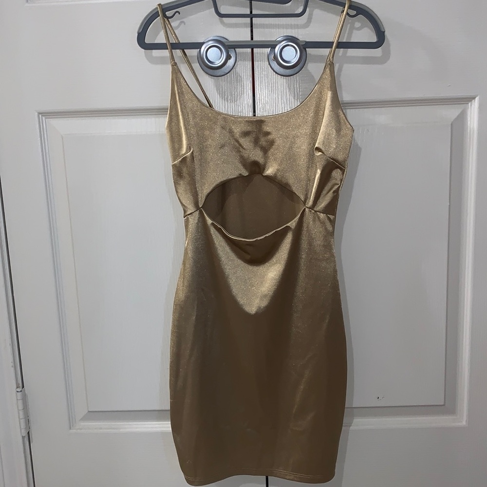 Gold Sabora Cut Out Dress